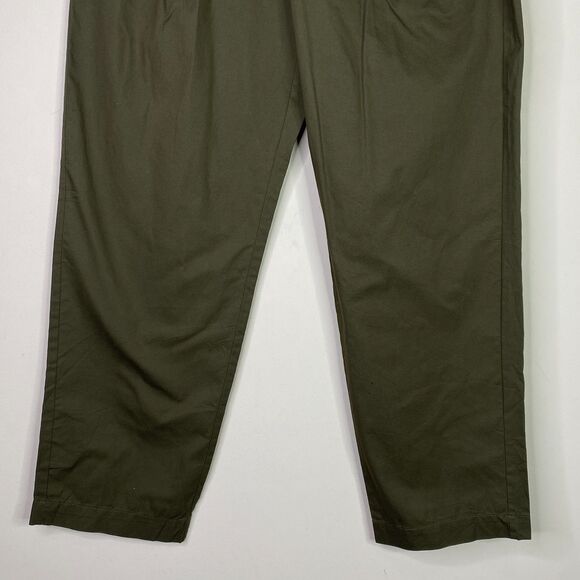 New A New Day Green High Rise Pleat Front Wide Leg Chino Pants Women's Size 8 - Picture 6 of 9